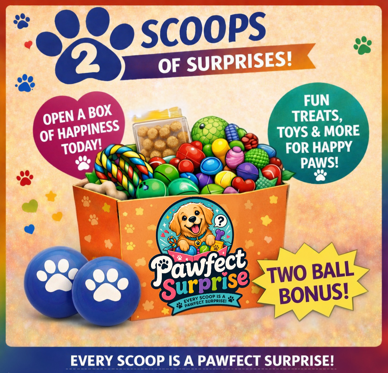 Mystery Pet Scoop Bundle – 2 Scoops + 2 Blue Prize Balls