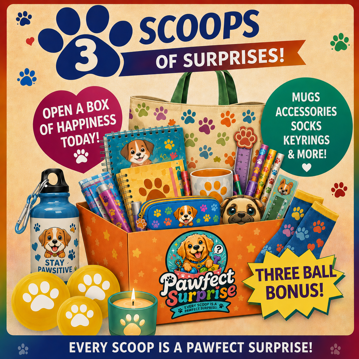 Mystery Owner Scoop Bundle – 3 Scoops + 3 Yellow Prize Balls